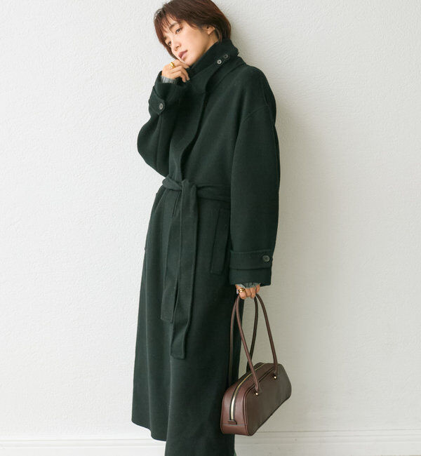 「【サッと羽織れる】ウールリバーステンカラーコート」|その他|