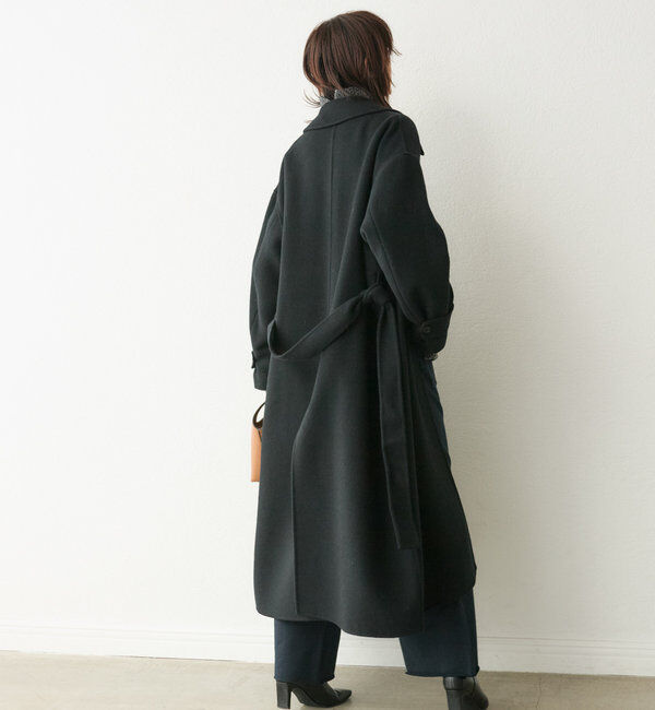  「【サッと羽織れる】ウールリバーステンカラーコート」|その他|