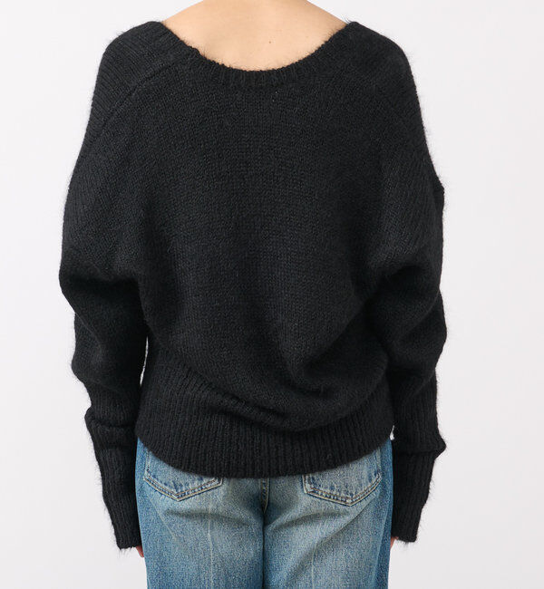  「【女性らしいシルエット】アルパカUネックニット」|ニット・セーター|