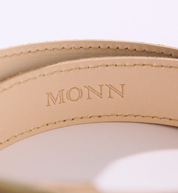 「【新色追加】【MONN.:. (モン)】スクエアバックルスエードベルト」|ベルト|
