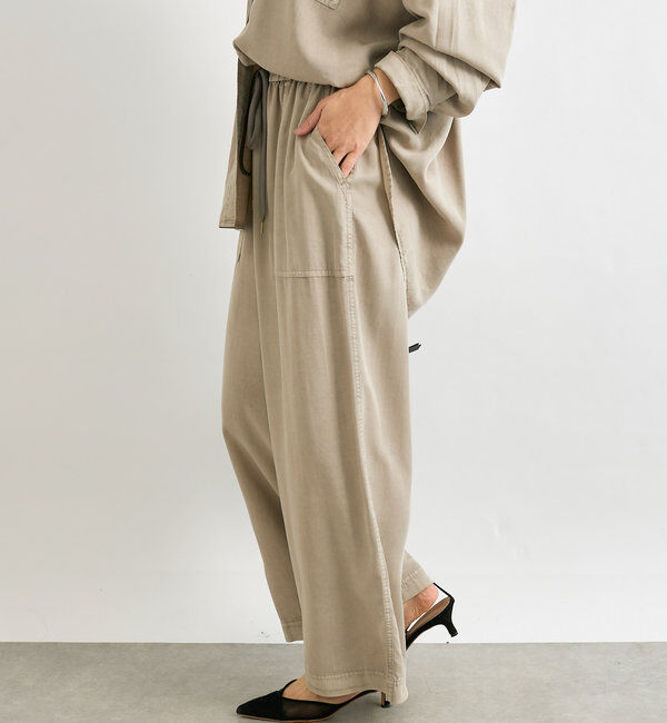  「【セットアップ可能】ガーメントダイワイドパンツ」|チノ|
