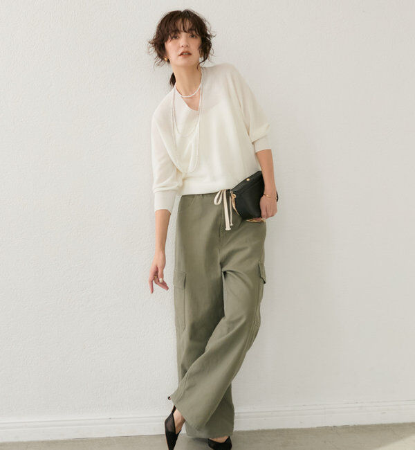  「【キレイ見え◎】ライトギマバックボリュームニット」|ニット・セーター|