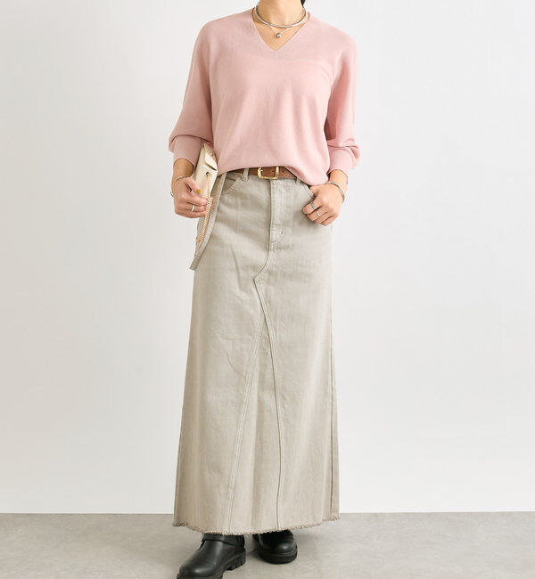  「【キレイ見え◎】ライトギマバックボリュームニット」|ニット・セーター|