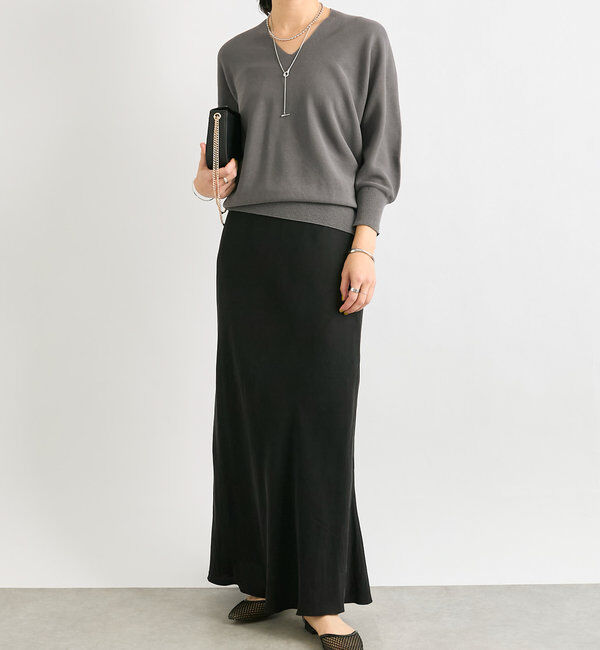  「【キレイ見え◎】ライトギマバックボリュームニット」|ニット・セーター|