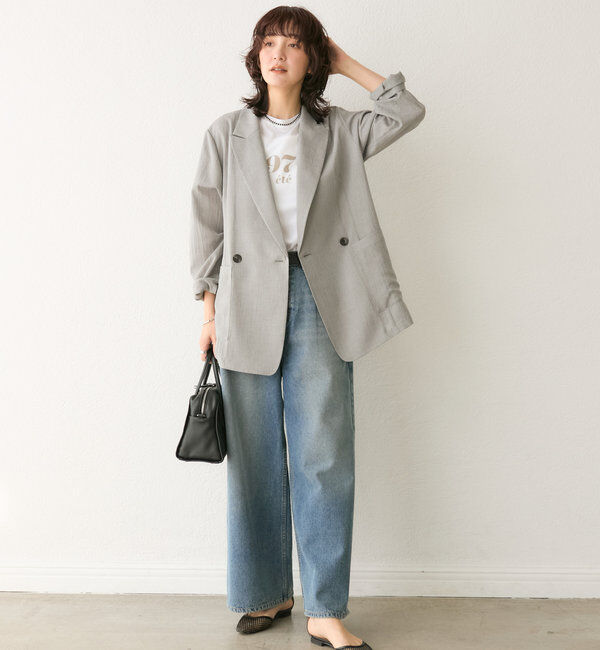  「【ウォッシャブル】シアースラブオーバージャケット」|テーラードジャケット|