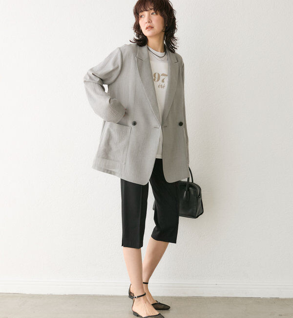  「【ウォッシャブル】シアースラブオーバージャケット」|テーラードジャケット|