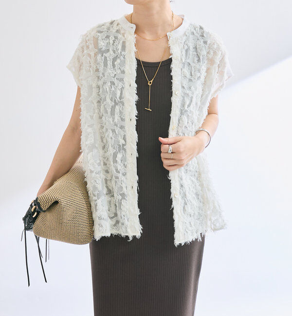  「【着映え◎】カットジャガードフレンチシャツ」|シャツ・ブラウス|