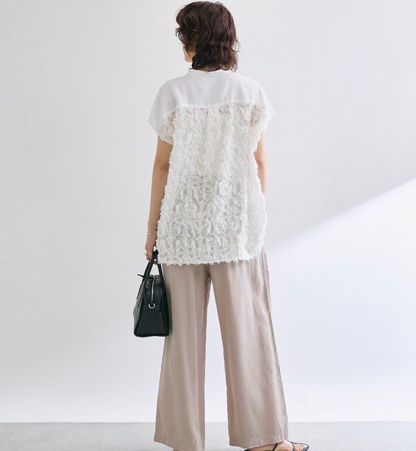  「【着映え◎】カットジャガードフレンチシャツ」|シャツ・ブラウス|