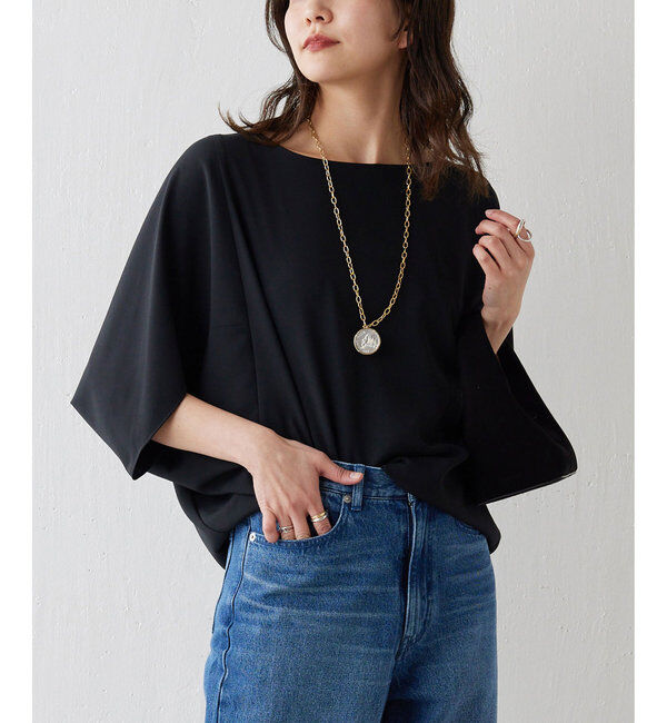  「ドルマンジャージープルオーバー」|シャツ・ブラウス|ブラック