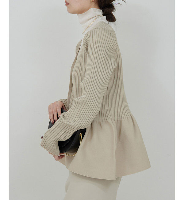  「【前後2way】ペプラム2WAYカーデ」|ニット・セーター|