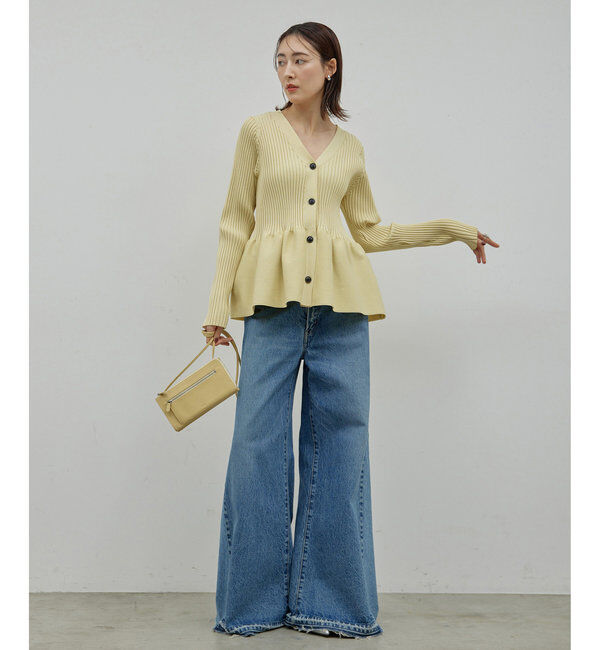  「【前後2way】ペプラム2WAYカーデ」|ニット・セーター|