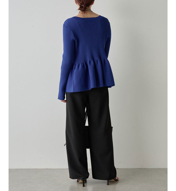  「【前後2way】ペプラム2WAYカーデ」|ニット・セーター|