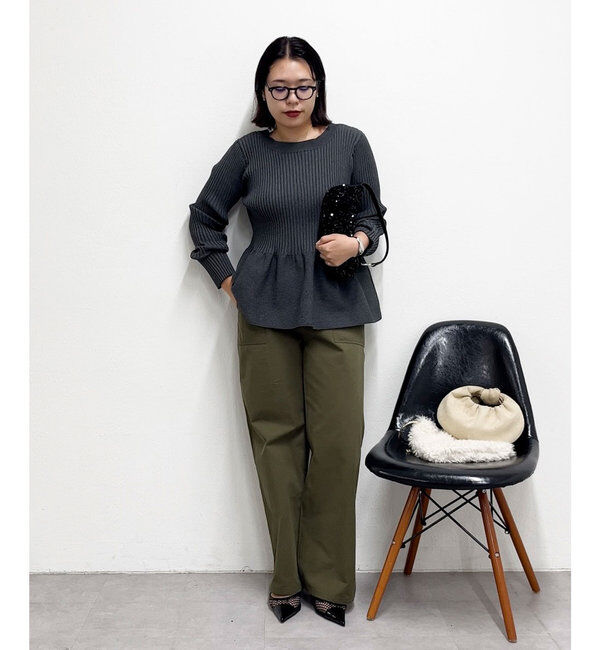  「【前後2way】ペプラム2WAYカーデ」|ニット・セーター|