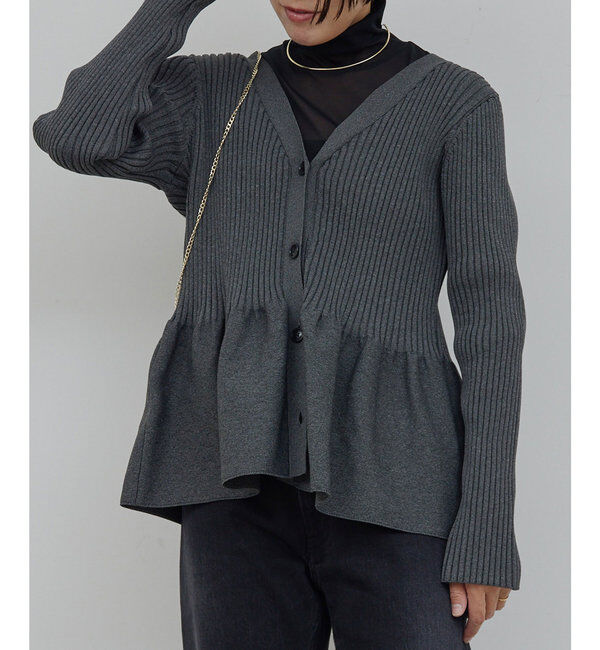  「【前後2way】ペプラム2WAYカーデ」|ニット・セーター|