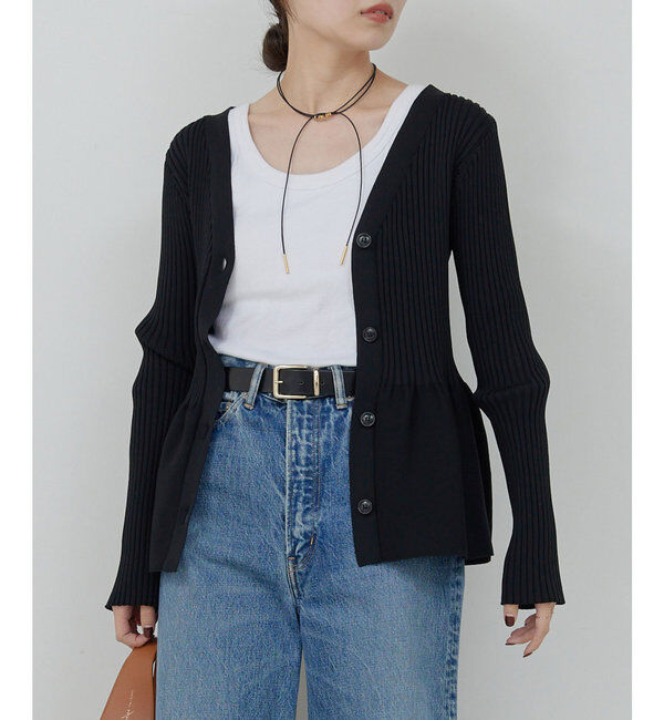  「【前後2way】ペプラム2WAYカーデ」|ニット・セーター|