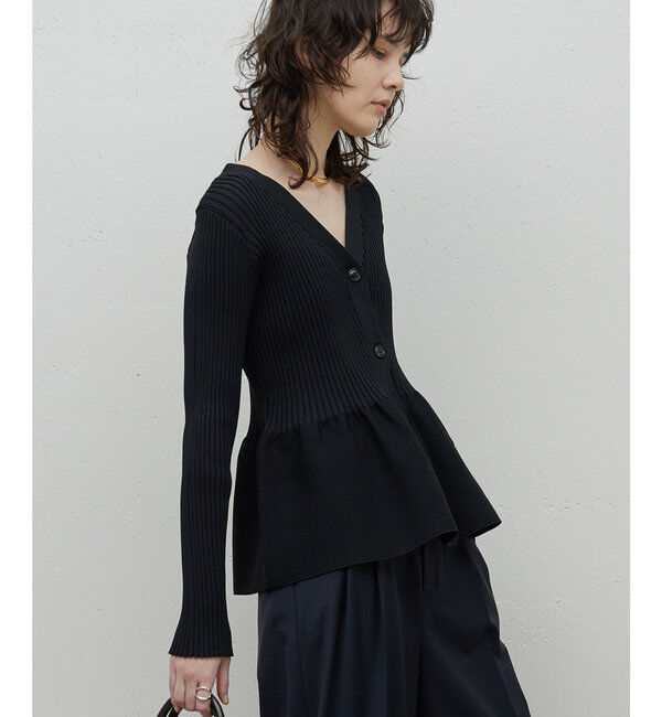  「【前後2way】ペプラム2WAYカーデ」|ニット・セーター|