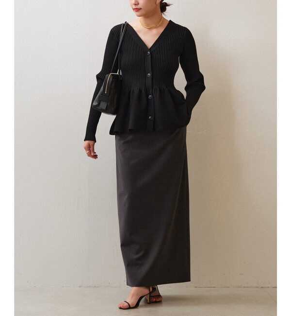  「【前後2way】ペプラム2WAYカーデ」|ニット・セーター|