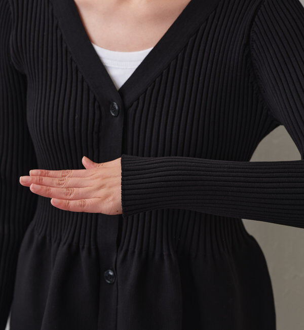  「【前後2way】ペプラム2WAYカーデ」|ニット・セーター|