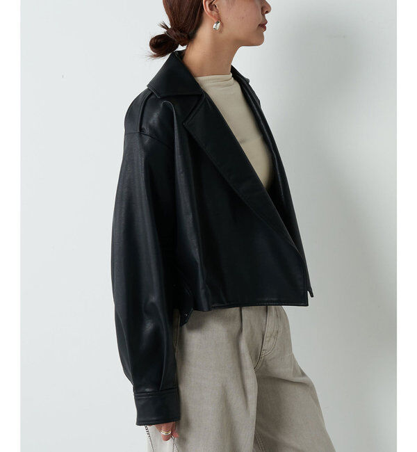  「フェイクレザーライダース」|ブルゾン・スタジャン|