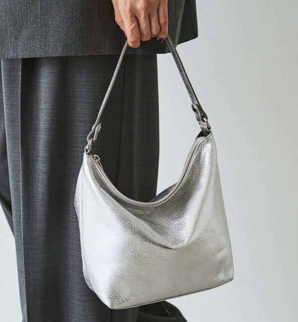  「ソフトレザーシンプルショルダーバッグ［silver］」|ショルダー・メッセンジャー|