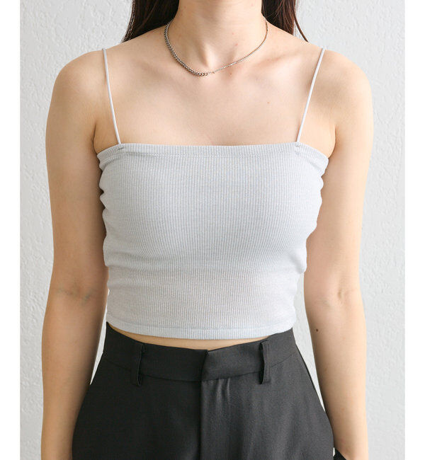  「旧品番パット付きラメショートキャミ」|キャミソール|