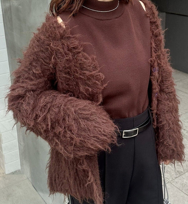  「エアリーシャギーカーディガン」|カーディガン|