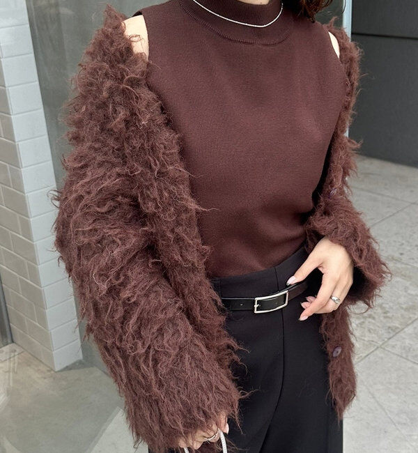  「エアリーシャギーカーディガン」|カーディガン|