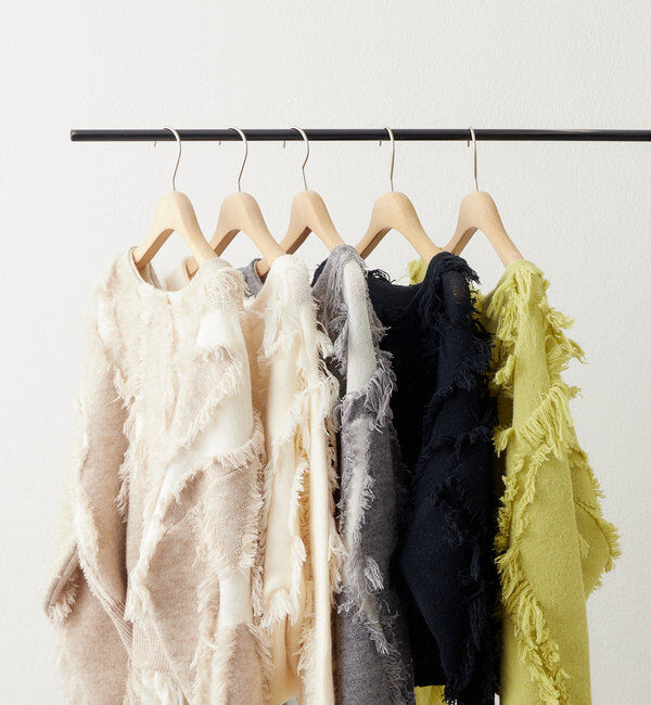  「【新色追加/ブラウン】フリンジニット」|ニット・セーター|