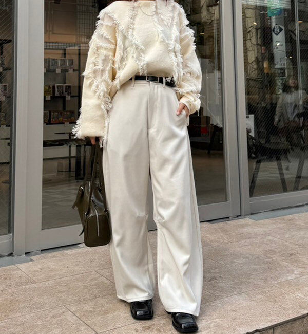  「【新色追加/ブラウン】フリンジニット」|ニット・セーター|