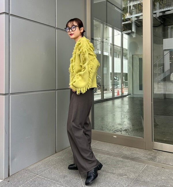  「【新色追加/ブラウン】フリンジニット」|ニット・セーター|