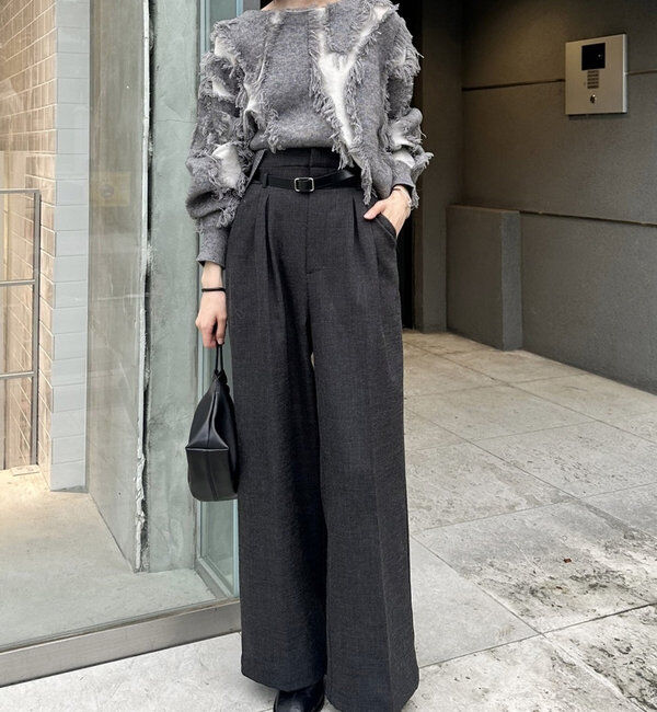  「【新色追加/ブラウン】フリンジニット」|ニット・セーター|