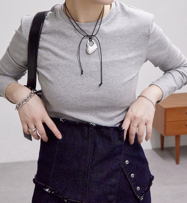  「肩パットロングTシャツ」|Tシャツ・カットソー|