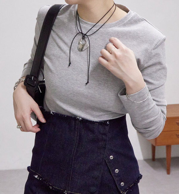  「肩パットロングTシャツ」|Tシャツ・カットソー|