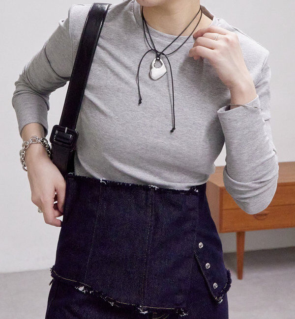  「肩パットロングTシャツ」|Tシャツ・カットソー|