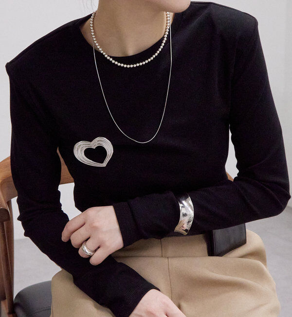  「肩パットロングTシャツ」|Tシャツ・カットソー|