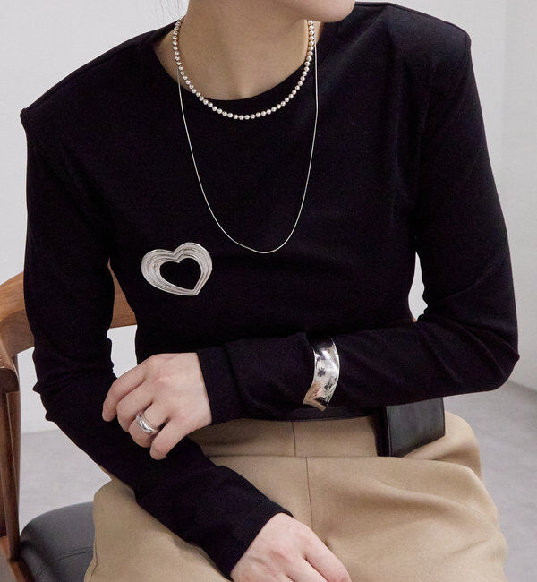  「肩パットロングTシャツ」|Tシャツ・カットソー|