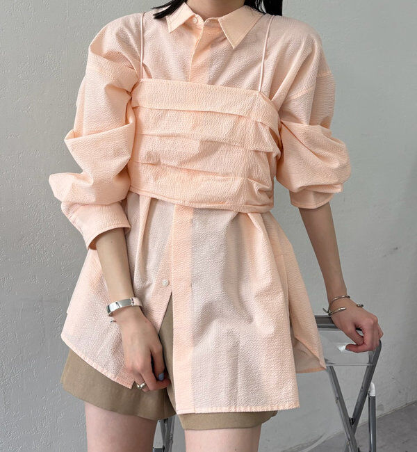  「ビスチェセットBIGシャツ」|シャツ・ブラウス|