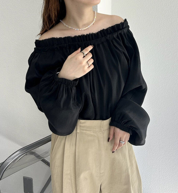  「ホイップリボンブラウス」|シャツ・ブラウス|ブラック