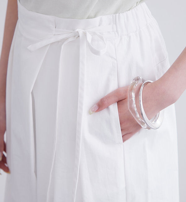  「ラップタックワイドパンツ」|チノ|