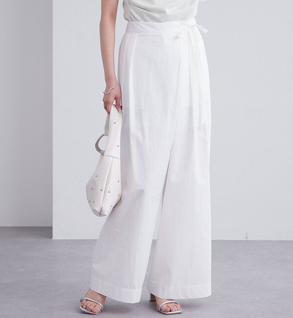  「ラップタックワイドパンツ」|チノ|