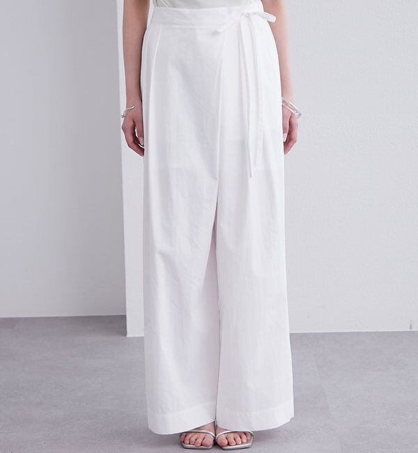  「ラップタックワイドパンツ」|チノ|