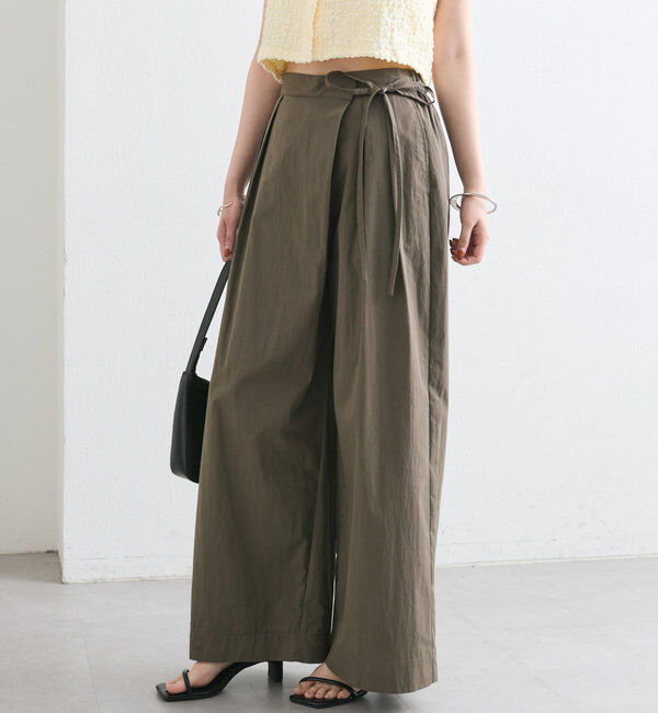  「ラップタックワイドパンツ」|チノ|