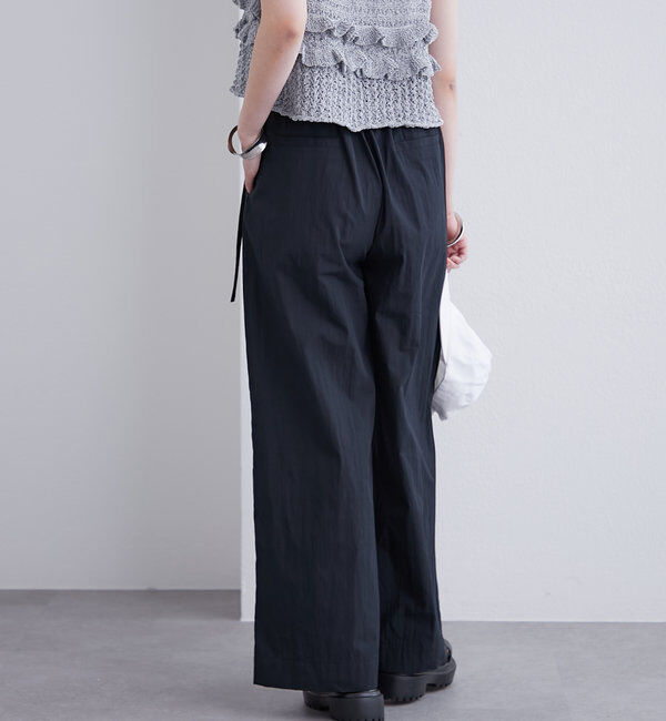 「ラップタックワイドパンツ」|チノ|