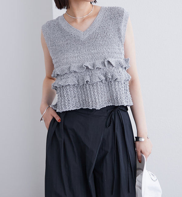  「ラップタックワイドパンツ」|チノ|