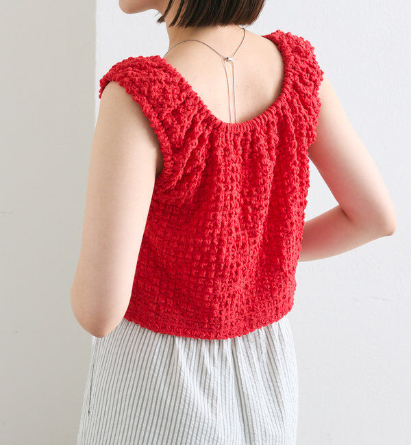  「シャーリングスクエアショートタンク」|シャツ・ブラウス|