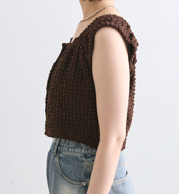  「シャーリングスクエアショートタンク」|シャツ・ブラウス|