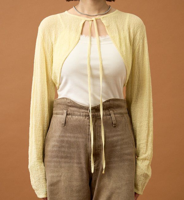  「シアーニットボレロ」|カーディガン|