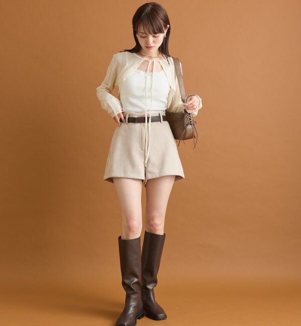  「シアーニットボレロ」|カーディガン|