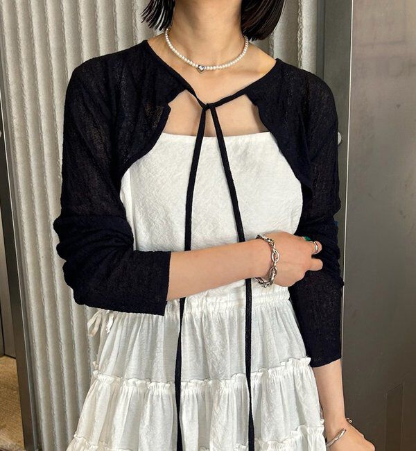  「シアーニットボレロ」|カーディガン|