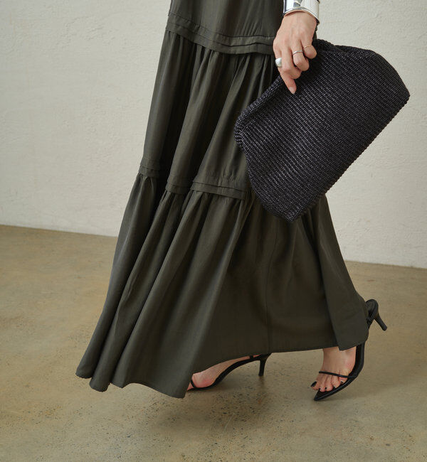  「【3サイズ展開】サテンティアードキャミワンピース」|ワンピース|